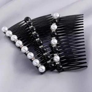 [골드스마일]진주 큐빅 헤어핀 올림머리 셀프웨딩 헤어악세사리 혼주 고정