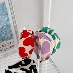 [골드스마일]심플 빅 하트 헤어밴드 4컬러 예쁜 헤어띠 핸드메이드 귀여운