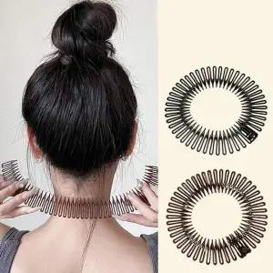 [골드스마일]와이드 스타일 잔머리 고정 밴드 탄성 빗살 헤어밴드 앞머리