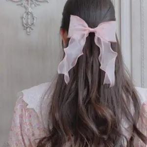 오간자 리본 헤어밴드 셀프 웨딩 머리끈 브라이덜샤워 쉬폰 헤어