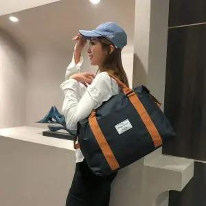 여행용 천 소재 보스턴백 1박2일 트래블 짐가방 블랙 캐리어 보조