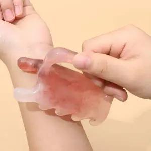 [에이치플러스몰]BS 웨이브형 바디괄사 머리 두피 마사지 승모근 림프순환 지압