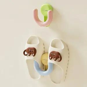 MNPP 슬리퍼걸이 무타공 부착식 벽면 욕실 신발장 실내화 신발꽂이 신발정리대