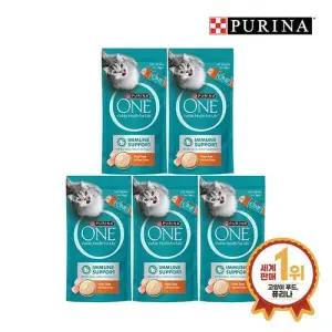원캣 고양이 간식 면역력 퓨레 치킨 56g(4x14g) 5개