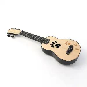[에이치플러스몰]TBZ 소프라노 발자국무늬 내추럴 우쿨렐레 풀세트