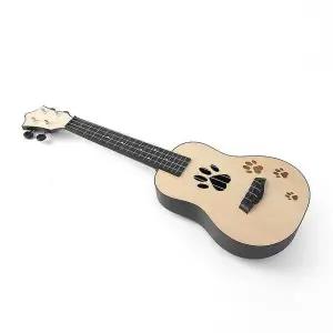 [에이치플러스몰]TBZ 콘서트사이즈 발자국무늬 내추럴 우쿨렐레 귀여운우쿨