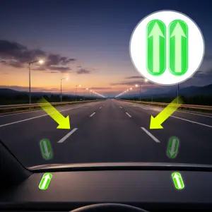 8개1세트 초보운전 차폭감 스티커 차선 유지 변경 보조 이탈방지 주행 주차 연습 야광 가이드 라인 맞추기