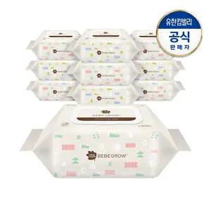 [그린핑거]베베그로우 물티슈 캡100매X10팩