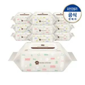 [그린핑거]베베그로우 물티슈 캡100매X10팩