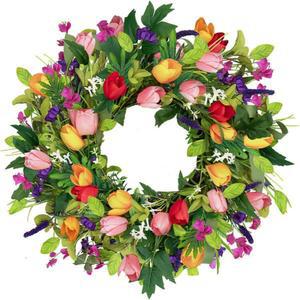 칭베이 리나 스프링 화환 화려한 모둠 장식용 Yellow 위커 농가 꽃가정용 결혼식용