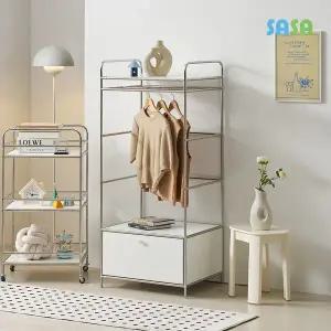 [SASA]사사가구 포비 E0 미드센츄리 600 서랍형 긴행거