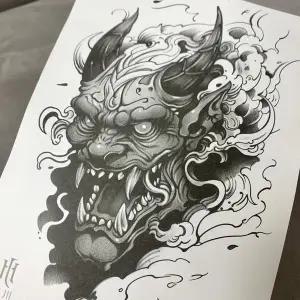 [셀러허브][에스에스_62]가는 타투 오니 이레즈미 남자 바디타투 2주 (S46507042)