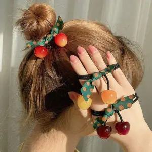 똥머리 헤어밴드 고무줄 머리끈 방울 리본 머리끈 머리방울