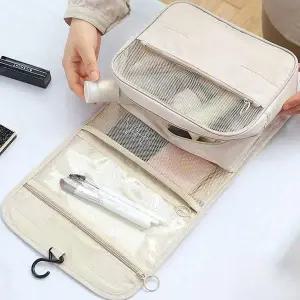 여행용 세면 화장품 파우치 휴대용 벽걸이 방수 세면백 메이크업