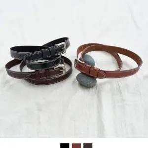 TBZ 남녀공용 스티치 소가죽 벨트