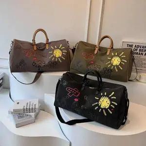 [콩심팥심]귀여운 그림 포인트 빅 보스턴백 천가방 여행 가방 랍슨유통