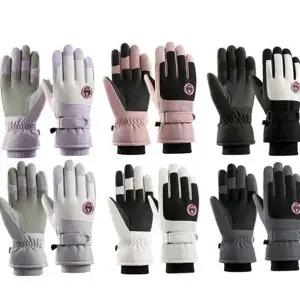 [골드스마일]겨울 스키 장갑 방수 스키 장갑 두꺼운 패딩 보드 방한 스마트터치