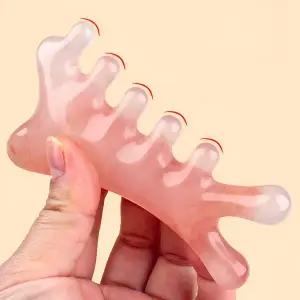 돌고래형 두피괄사 얼굴 머리 바디 마사지 승모근 림프순환 지압