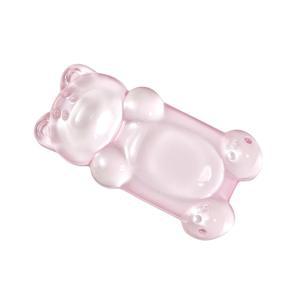 인체공학적 실리콘 젤 마우스 손목 받침대 u2013핑크 클리어 귀여운 곰 받침대, 편안함 및 타이핑 게임 지원
