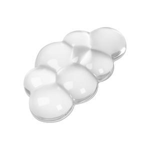 사무실/컴퓨터/노트북/게임에 적합한 젤 클라우드 마우스 손목 받침대, 귀여운 지지대 및 받침대 타이핑 완화용 팔 지지대(투명 흰색)