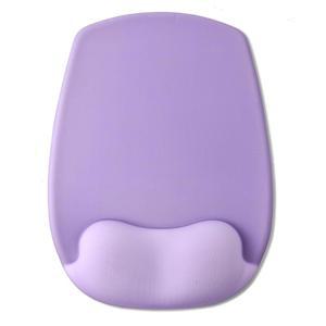 손목 받침대가 있는 마우스 패드, 편안한 젤 쿠션이 인체공학적 부드러운 라이크라 표면과 미끄럼 방지 PU 베이스가 게이밍 홈 오피스 컴퓨터 노트북용, 퍼플