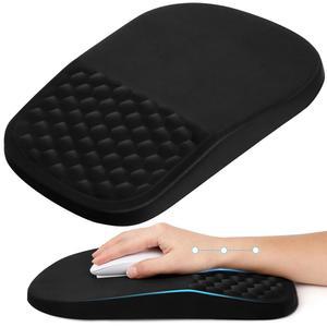 손목 받침대가 있는 티엘라 마우스 패드, 완화를 위한 인체공학적 받침대, 마사지 범프 디자인이 부드러운 메모리 폼, 미끄럼 방지 베이스, 사무실 홈 게이밍용 마우스용 패드