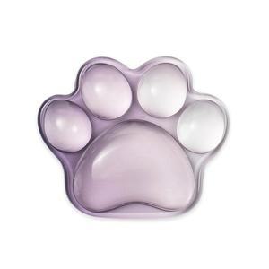고양이 발 마우스 손목 받침대, 투명 젤 지지 패드, 귀여운 보라색 인체공학적 쿠션, 사무실 홈 데스크 컴퓨터 마우스를 위한 부드러운 , 그라데이션