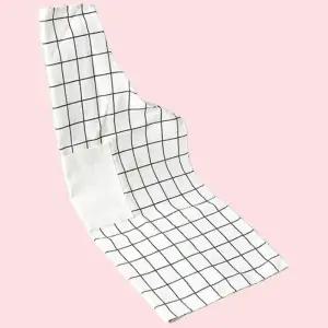 앞치마 포켓 모던스타일 체크) (아이보리