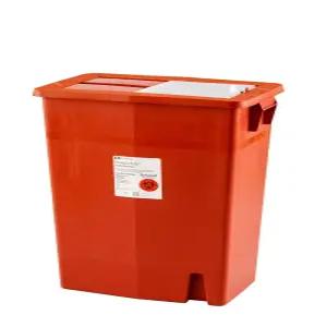 카디널 헬스TM 모노젝트TM 생물학적으로 위험한 샤프 용기 슬라이드 뚜껑 빨간색 18갤런 8938 케이스 5개