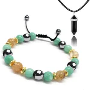 머니 어트랙션 팔찌 - 시트린 크리스탈 여성 남성 부 번영 풍요 스톤 비드 기업가 비즈니스 행운 구슬 영적