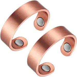 바이오매그 마그네틱 반지 남성 여성용 순동 조절 가능한 손가락 엄지 주얼리 선물