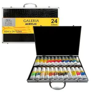 물감 세트 60밀리리터 24색상 아크릴 그림용 액체 페인트 취미용
