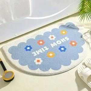 발매트 산뜻함 꽃잎 빠른흡수 극세사원단 미끄럼방지 (KYR-WEBE5DA)