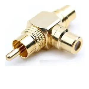 RCA 젠더 T형 RCA Mto2RCA F Gold Metal G9058
