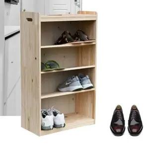 좁은 틈새 신발장 슬림 현관 오픈 사무실 4단 원목 (KYR-WFGJZOX)