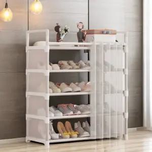 커튼형 현관 신발장 수납 선반 신발 정리대 정리함 (KYR-WF2B1CA)