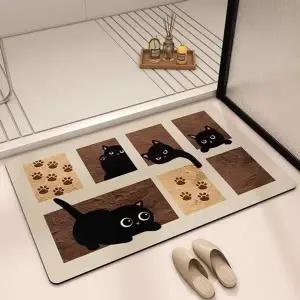 욕실 규조토 발매트 현관매트 바닥 화장실 발판 주방매트 (KYR-WFJM5...