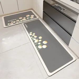 빨아쓰는 규조토 발매트 주방매트 욕실매트 2종 세트 (KYR-WD79C89)