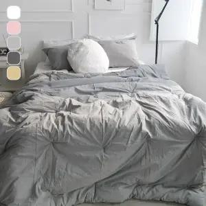 [올리버하우스]내츄럴 광목 워싱 피그먼트 차렵이불 QK퀸킹겸용