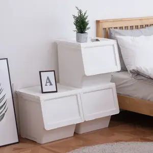 (특대형 3P세트)플라스틱 슬라이딩 리빙박스 수납정리함