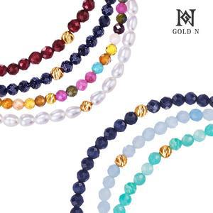 [골드앤] 14K 천연석 비즈 팔찌 A타입 YG