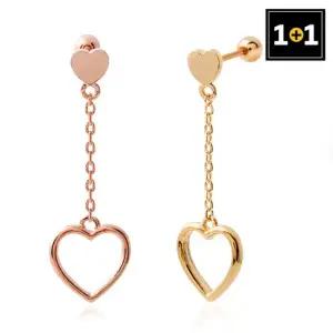 [메리그린] 14K 골드핀 하트어택 피어싱 한쪽판매 1+1 2종 택1