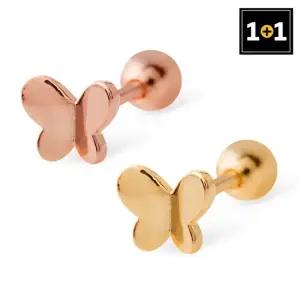 [메리그린] 14K 골드핀 버터플라이 피어싱 한쪽판매 1+1 2종 택1