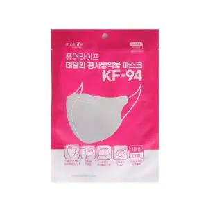 [퓨어라이프] 새부리형 KF94 마스크 화이트 대형 100매