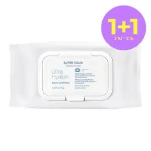 [1+ 1][미샤] 수퍼 아쿠아 울트라 히알론 클렌징 오일티슈 70매