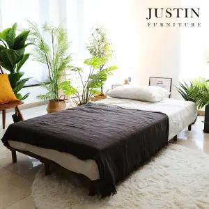 [저스틴퍼니처]로빈 아카시아 원목 평상형 침대(SS)
