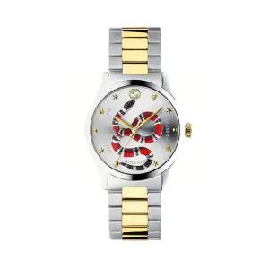 구찌 YA1264075 G타임리스 남성 메탈 쿼츠 38mm