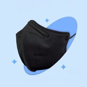 [에어데이즈 와이드] KF94 새부리형 마스크 검정 대형 100매