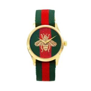 구찌 YA126487B G타임리스 남녀공용 나일론 쿼츠 38mm