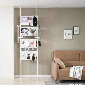 왕자 파티션 행거 (타공판 4단) 후크 옷걸이 소품 수납 1014